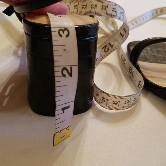 Nine West Wingrayce Black Strappy Chunky Heel Sandals - Picture 8 of 9